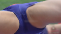 【モッコリ高跳びJK美女】パープルパンツが眩しすぎる