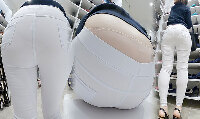 【尻ＨＤ】白パンにパンティーラインくっきり…はもちろん試着で腰パン連発！なお姉さんｗ