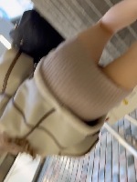 【生あり】7人　街撮り盗撮風　動画23’’見どころ’’ギャルのニットワンピのpはエチ確